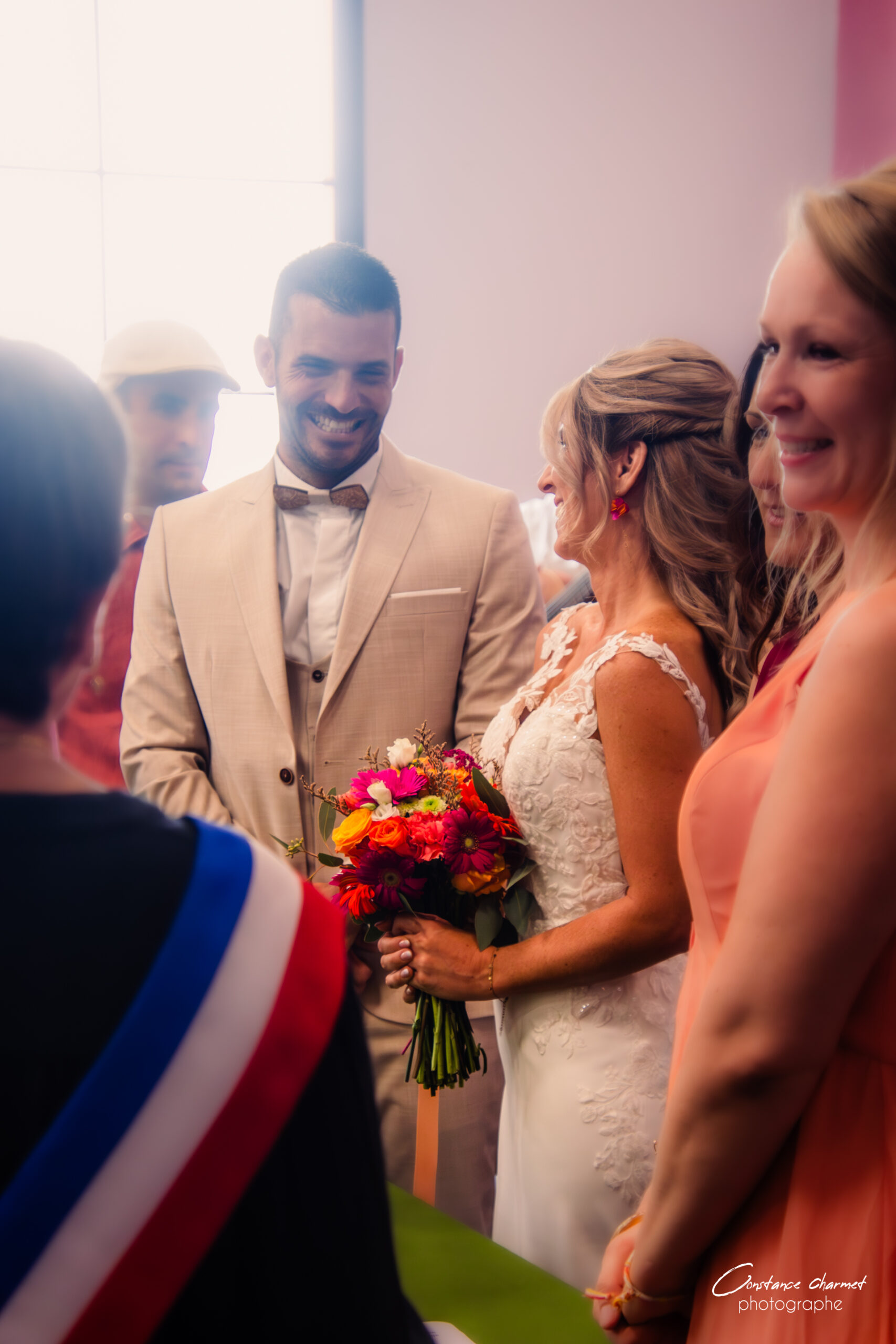 Photographe mariage Toulouse – cérémonie civile bouquet 